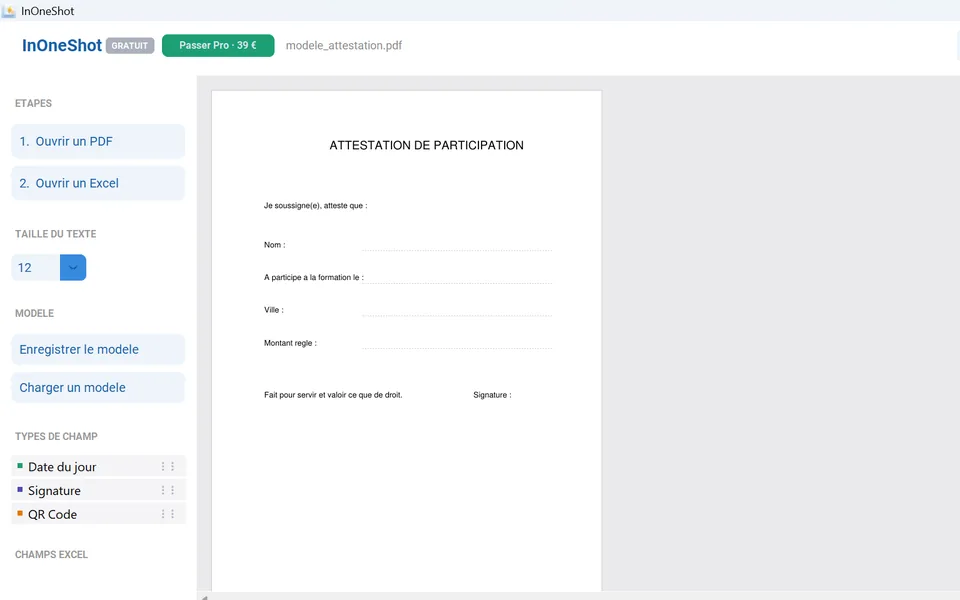 Importez vos fichiers